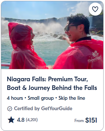 Niagara Falls Premium Tour, Boat & Journey Behind the Falls